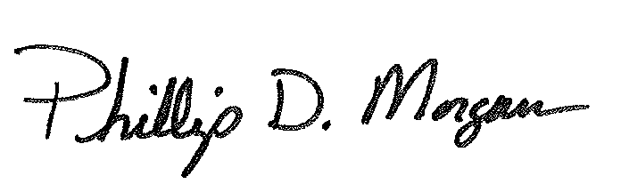 Phillip D. Morgan signature.