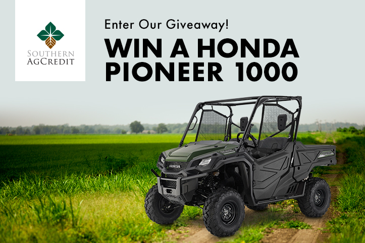 Enter the Southern AgCredit giveaway at the Mississippi Ag and Outdoor Expo for a Honda 4x4.